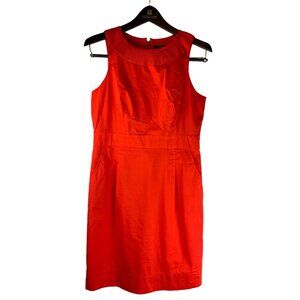 Banana Republic Sleeveless Orange Sheath Dress, Women's Size 8 Petite